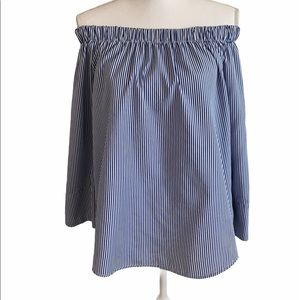 Kontrol Off The Shoulder Stripped Blouse